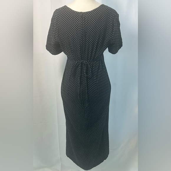 VTG 90s MSK Polka Dot Midi Dress - Picture 3 of 6